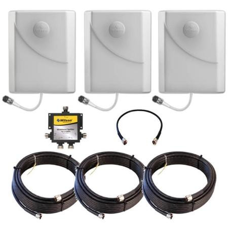 WILSONPRO Triple Antenna Expansion Kit (includes: 311135-Wall Mount Panel Ant, 859981-Splitter 4 Way, 952360-60ft Black LMR400 Cable, 952302-2ft Wilson400