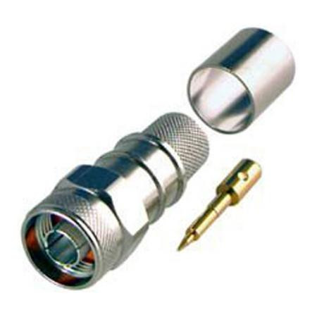 RF INDUSTRIES for Times LMR-600; Hex & Knurled Shell; 3-Piece Design with Heat Shrink, Termanination type is Crimp