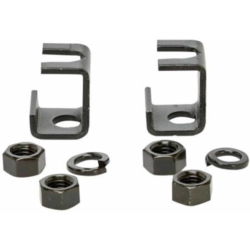 COOPER B-LINE Support kit for 1-1/2" slotted runway with 5/8"-11 hardware. Black zinc finish.