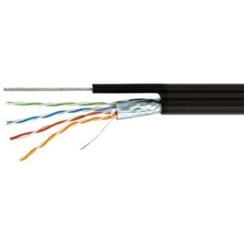 CHARLOTTE 24 AWG Category 5e 350 MHz self-supporting aerial cable. Shielded, steel messenger, solid bare copper conductor.