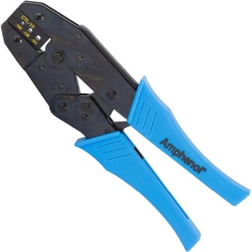 Amphenol RF Tool Frame with Die Set, Hex Cavity Dimensions are 0.105, 0.128, 0.151