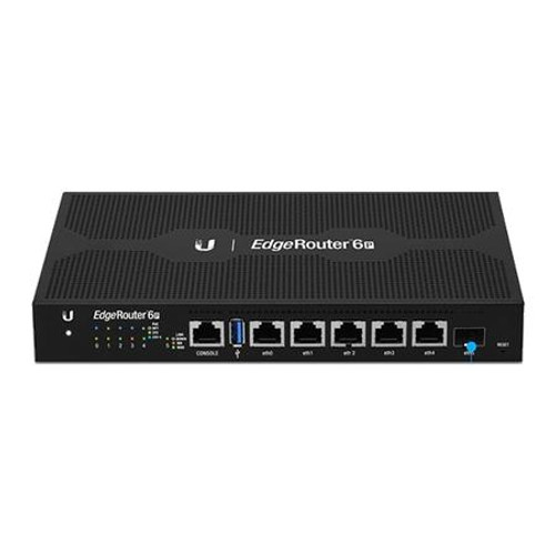UBIQUITI EdgeRouter 6P, 6-Port Gigabit Router with 1 SFP Port, 10/100/1000 MPS, 24 V