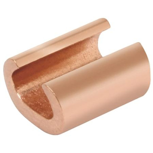 BURNDY Copper Compression C-Tap, 2 AWG-2 AWG, 3/4" C-Tap Length.