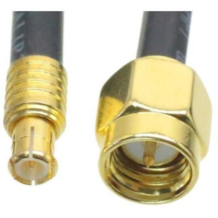 VENTEV 1' RG174 Jumper. Made of RG174 with MMCX Male (436429) on one end and SMA Male (75860) on the other.