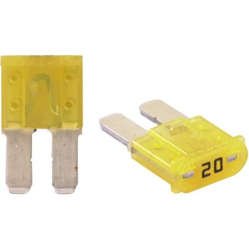 HAINES PRODUCTS MICRO2 Fuse Yellow, 10 pack, 20 amps 32 Volt DC