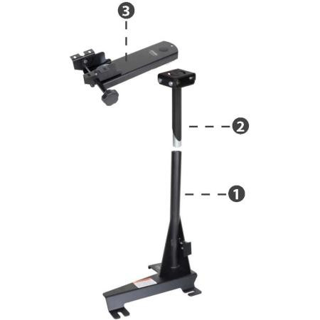 GAMBER JOHNSON Chevy/GMC Van Vehicles Package (2010-2018) Pedestal System. Includes: Vehicle Base, Upper Pole and Locking Swing Arm.