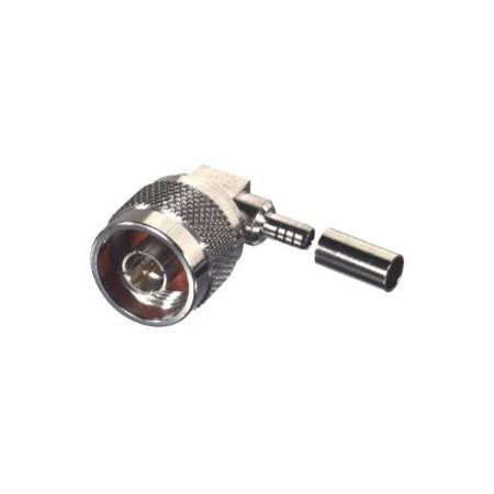 RF INDUSTRIES N Male Right Angle Square Body Connector for RG-174 Cable.