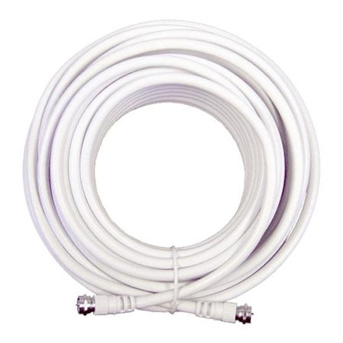 WEBOOST 50ft RG-6 low loss white coaxial cable with F-Male connectors.