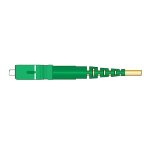 CORNING 44 - SC/APC SM to 44 - SC/APC SM jumper. 2 fiber zipcord riser cable, SM SMF-28e fiber. 2.9mm Leg OD. 6 feet.