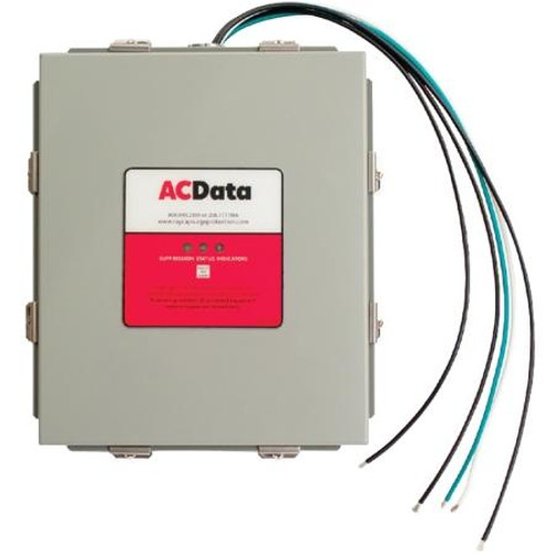 AC DATA SYSTEMS 208/120 VAC Power Surge protection. Push to test diagnostics. Built with EMI/RFI filtering. 100 kA Max surge current capacity. 3-Phase.