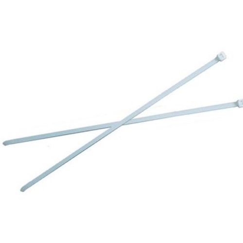BURNDY Cable Tie 8 in L, 0.18 in W, Material: Nylon 6/6, Color: White, Tensile Strength: 50 LB Minimum
