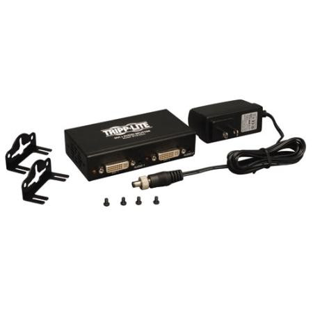 2-Port DVI Splitter with Audio & Signal Booster