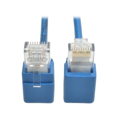 1' Cat6 Gigabit Slim UTP Assembly R/A RJ45M/M Blue