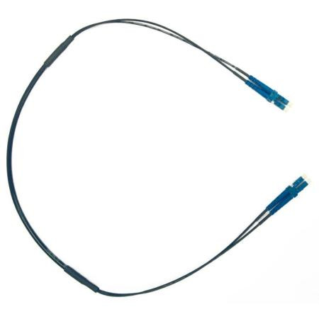 RFS 10' Ruggedized Bend-Insensitive single mode fiber jumber, LC-LC connections, 1 pair of fiber, with pulling sock.