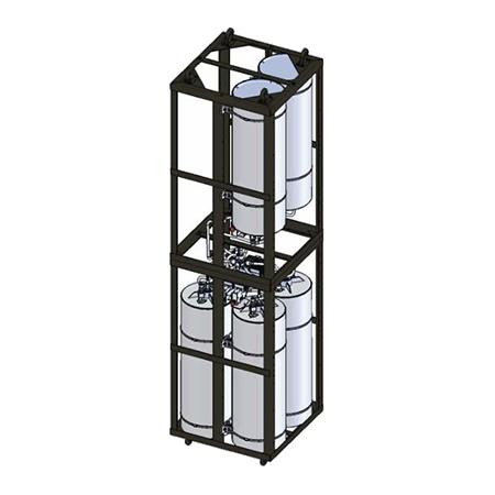 SINCLAIR Combiner, 10in cavities, 3/4 wave, High 'Q', 6 Channel, 430-470 MHz, Minimum Tx-Tx separation of 0.075 MHz