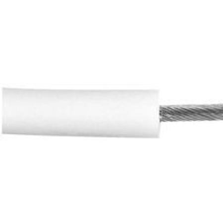 BELDEN Hook-up/Lead stranded silver coated copper conductor insulation with extruded TFE Teflon. 19x32 stranded 20AWG. White jacket.