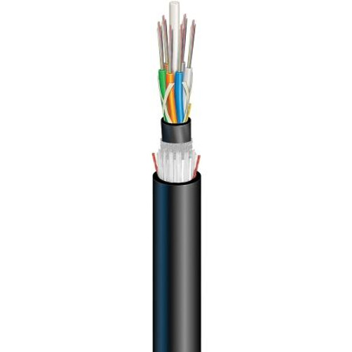 PRYSMIAN 144-Fiber ExpressLT Cable. Gel-Filled Tubes (12F/Tube), Single-Mode, Single Armor, Single Jacket.