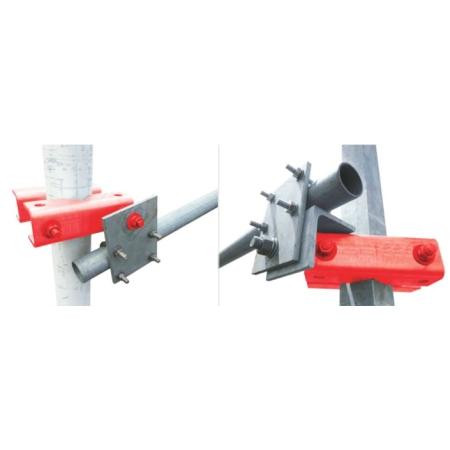 RFS Universal fixation kit allows to attach the sway bars of RFS 6ft through 15ft antennas onto towers, without drilling holes