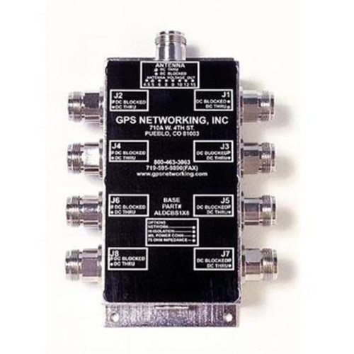 GPS NETWORKING GPS Amplified Spillter is one input, eight output device with 14dB typical gain. Includes External AC power supply.N female termination.