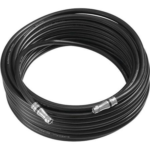 SURECALL 50' Low loss RG-11 jumper with F male connectors on both ends. Black jacket.
