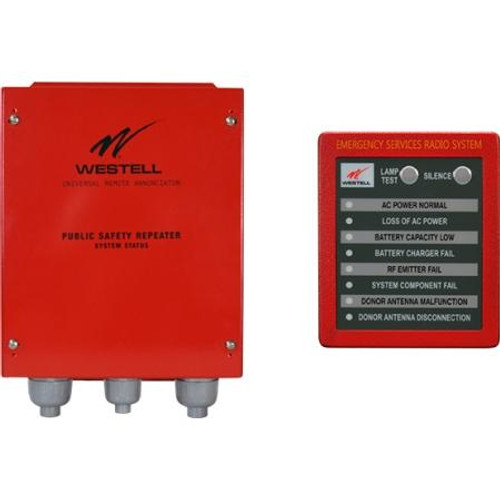 WESTELL Universal Remote Annunciator. Includes interface unit and one remote annunciator panel. Compatible with any NFPA BDA with relay alarm ouputs.