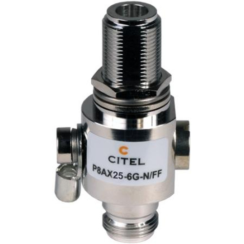 CITEL P8AX-6G series RF Coaxial surge protector 6 GHz N-female connectors on both ends.