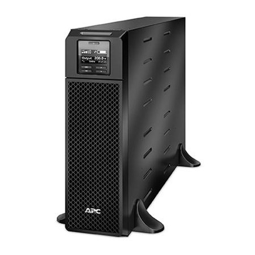 APC Smart-UPS SRT 4250W 5000VA 208V ships with CD w/ software, Comm cable, Documentation CD, installation guide, support feet, temperature probe, cable