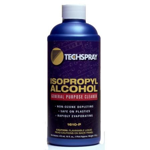 TECHSPRAY Isopropyl Alcohol for general purpose cleaning. 1 Pint in plastic container. .