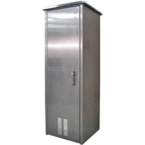 DDB UNLIMITED 78"H x 25"W x 25"D Outdoor aluminum cabinet enclosure. NEMA Class 250 Type 3,3R,3S,4,4X. 19" rails. Front/rear doors w/ 3pt lock. DROP SHIP.