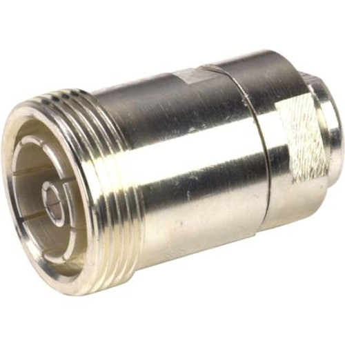 TIMES 7/16 DIN female connector for LMR400 coaxial cable. Solder center pin, clamp on braid. .