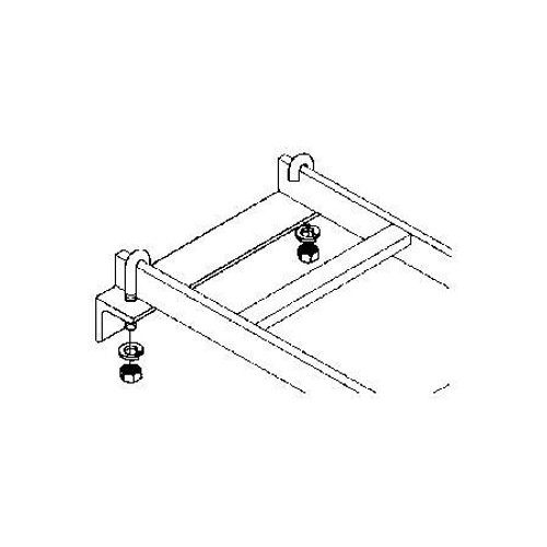 B-LINE BY EATON 24" wide runway wall support kit. Includes angle bracket that bolts to wall and 2 J-bolts, nuts & lock washers that secure runway to bracket.