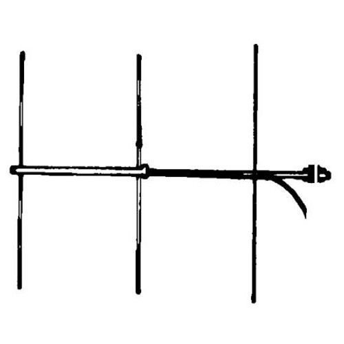 LAIRD 150-174 MHz 3 element yagi. Field tuneable. 7.1dB gain, 300 watt. Direct N female termaination. Includes mounting hardware.