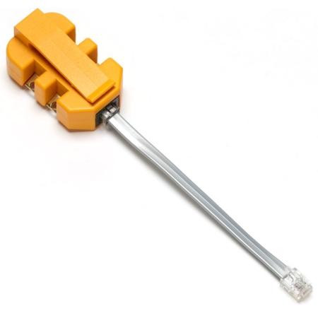 HARRIS DRACON standard modular adaptor provides a quick connect to modular telephone jacks or any standard butt-in test set equipped with clips.