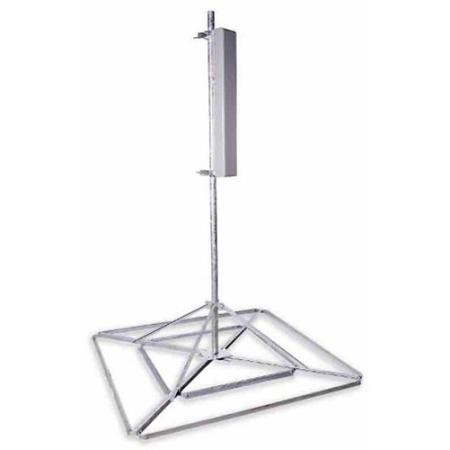 ROHN Ballast Roof Mount. Square shape, non-penetrating, hot dip galvanized. 10 foot long, 4.5" diameter size. Covers 100 sq. ft. of roof surface.