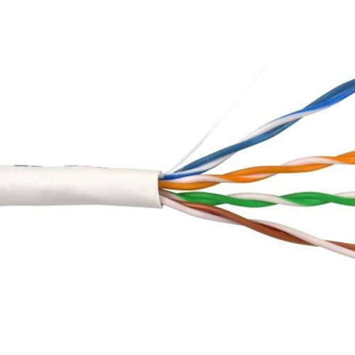 SOUTHWIRE SIGNAL Cat 5 area network cable, 24ga. conductors. 4 pair, Polyethelyne insulation, PVC jacket, color is white. Unshielded Twisted Pair.