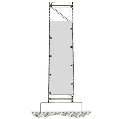 TRYLON Titan tower anti-climb shield. Bolts on bottom section to stop unauthorized access. Set of three sheets for #7 Titan section. Includes hardware