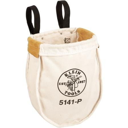 KLEIN TOOLS Large canvas utility bag w/ inside pocket. 10"L x 12"W x 5"D Top opening 9" x 5" .