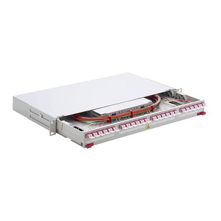 UNIRACK2 FIBER PANEL 1U IR 12FO LC DUPLEX/UPC OM4 EIA 598A
