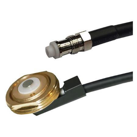E/M WAVE NMO Mount, all brass w/silver plated contact 17' RG58/U cable, 30-1000 MHz, FME (J) connector attached