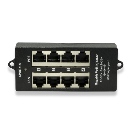 4 Port Gigabit Mode A PoE Injector Without Power Supply