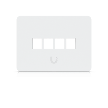Ubiquiti UACC-WP-Keystone-H-4P Horizontal Universal Paintable Keystone Wall Plate 4-Port 4Pk