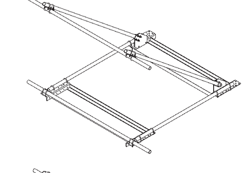Sabre ARMUR 9 ft Rooftop Ballast Mount Kit - No Antenna Pipes. Manufacturer brochure illustration.