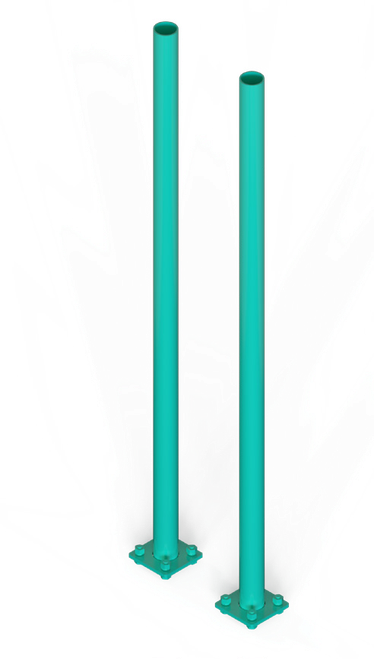 Sabre ARMUR RRU Post Kit - Two 2-3/8 in. x 5 ft Posts. Manufacturer brochure illustration; selected configuration may vary.