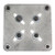 REMUS TOWER SERVICE 4 Bolt Square Bolt Pattern Universal Beacon Mounting Plate (Hot Dipped Galvanized) .