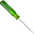 ZCELITE 3/32inch x 2 inch Round Blade Pocket Clip Style Screwdriver Green Handle