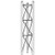 ROHN 45G general purpose communication tower section. 5' length. 1 1/4" steel tubing. Triangular design with 18" face. Zig-zag bracing.