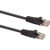 SIGNAMAX 1 foot Category 5e patch cable. Made of twisted pair cable with RJ45 plug on each end. Molded snag proof boots. Black jacket.