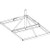 ROHN non-penetrating roof mount for communication antennas. Mast is 2 7/8"OD and 10' tall. Designed for concrete block ballast. 62" square.