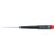 WIHA precision screwdriver. High chrome vanadium steel blade. Rotating cap in tapered plastic handle. Slotted blade 5/32" x 6.69"