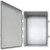 Ventev 18X16X10 Enclosure Incl Solid Door, Latch Lock, Back Panel, mounting feet, cover screw screws, AP screws, with latch locks.